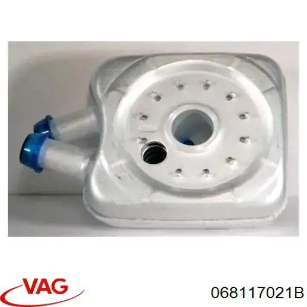 068117021B VAG радиатор масляный (холодильник, под фильтром)