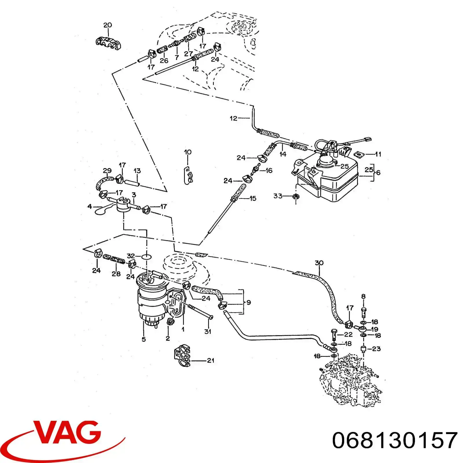 Банджо-болт 68130157 VAG