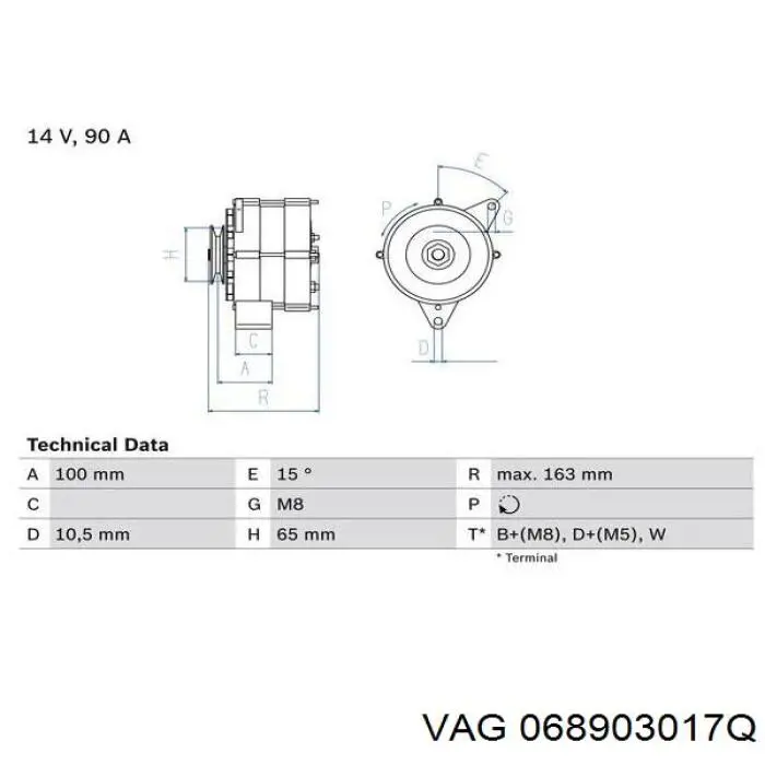 068903017Q VAG генератор