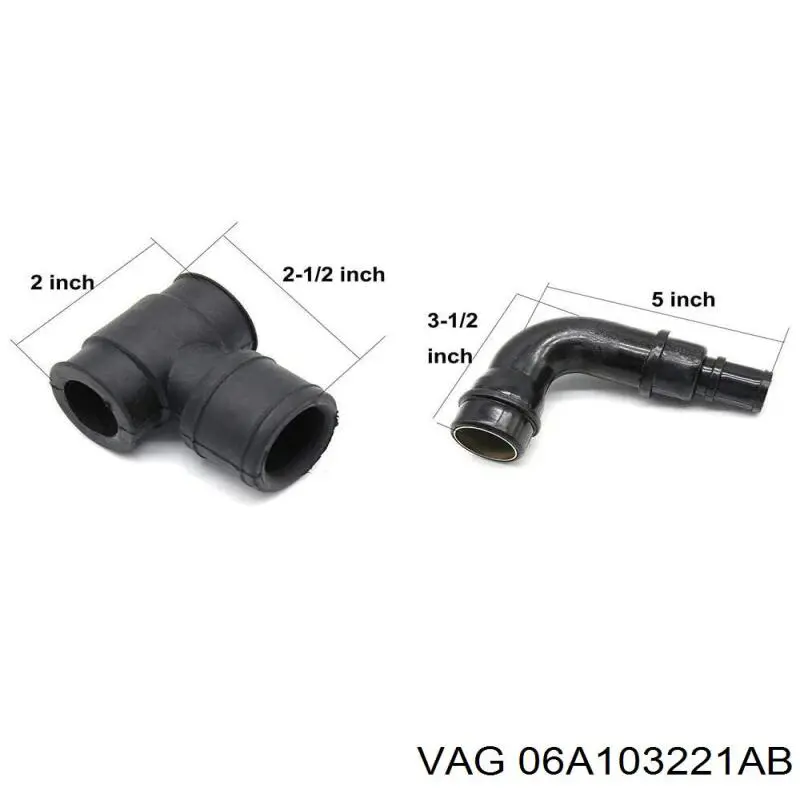 Трубка отвода картерных газов VAG 06A103221AB