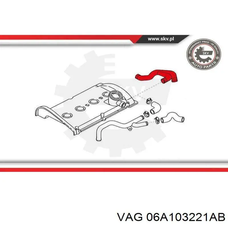 Купить 06A103221AB VAG Трубка картера воздушная