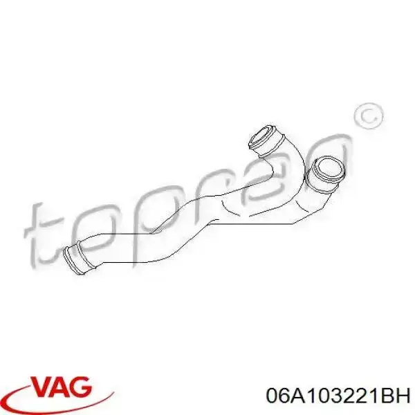 Трубка отвода картерных газов VAG 06A103221BH