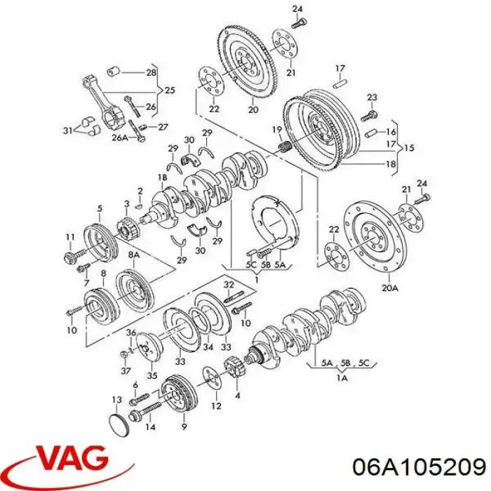 Купить 3M105032 AND Шестерня привода коленвала двигателя