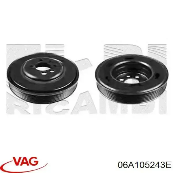 Шкив коленвала 06A105243E VAG