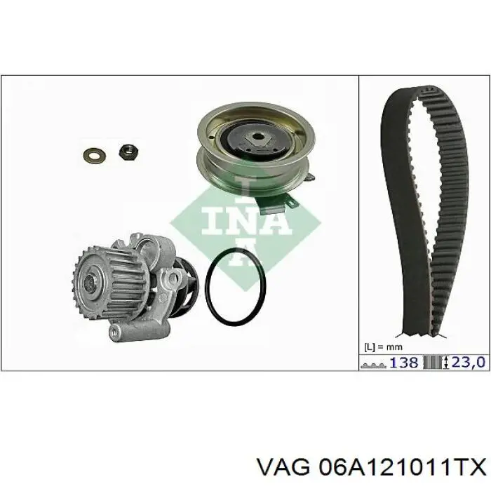 Помпа охлаждения VAG 06A121011TX цена, от 23.42 USD