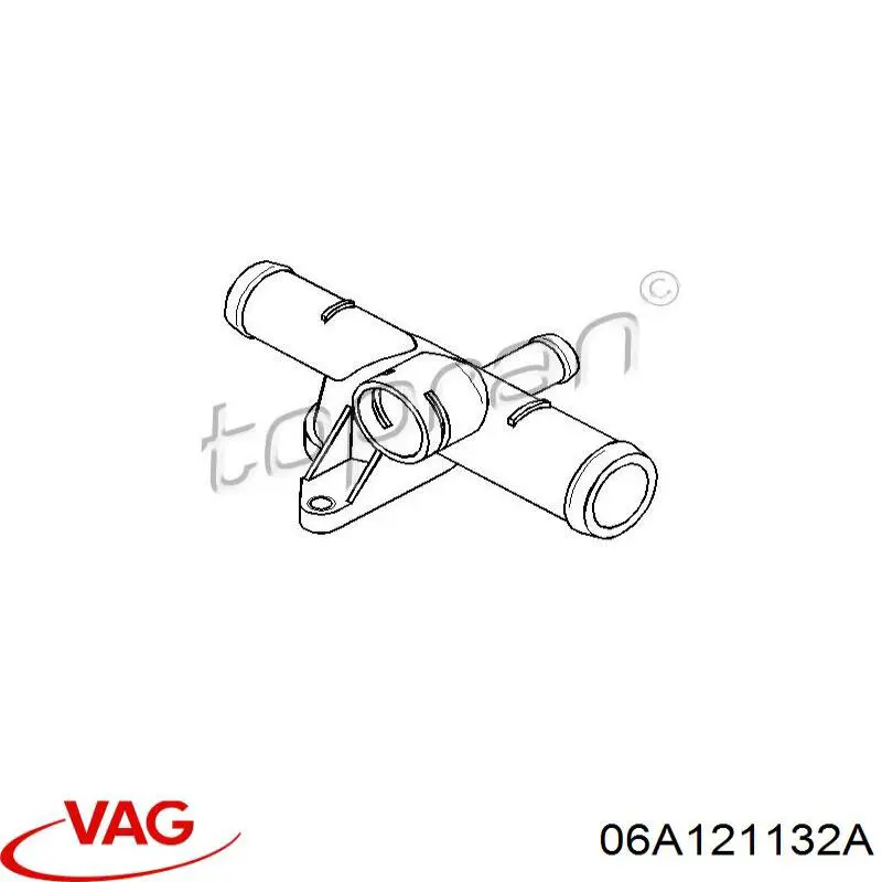 Фланец системы охлаждения 06A121132A VAG