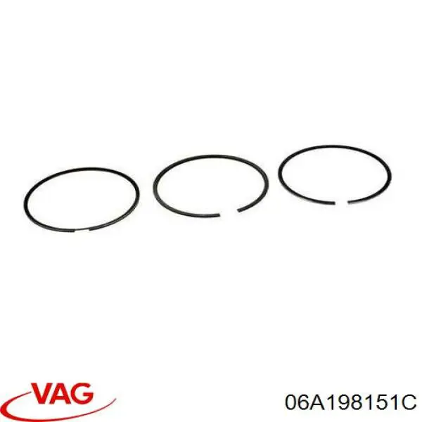06A198151C VAG кольца поршневые на 1 цилиндр, std.