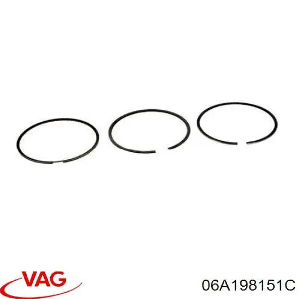 Купить 06A198151C VAG Комплект поршневых колец на 1 цилиндр, стандарт