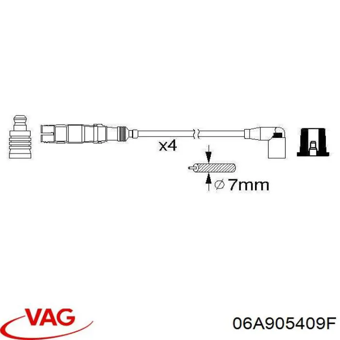 06A905409F VAG Провода высоковольтные