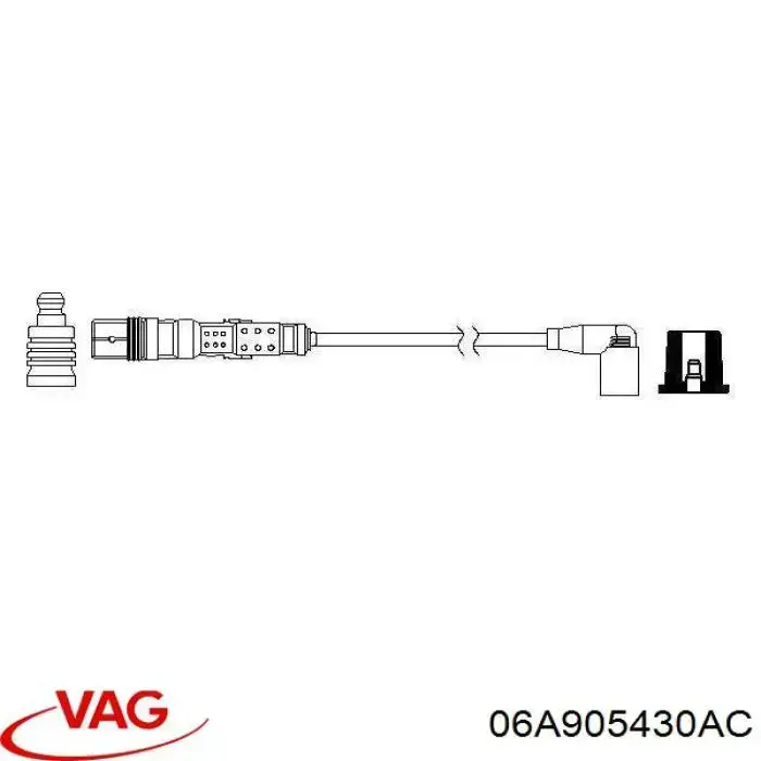 Провод высоковольтный, цилиндр №2 VAG 06A905430AC