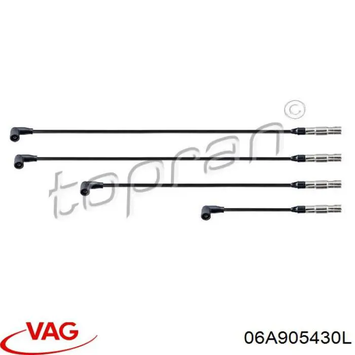 06A905430L VAG провод высоковольтный, цилиндр №4