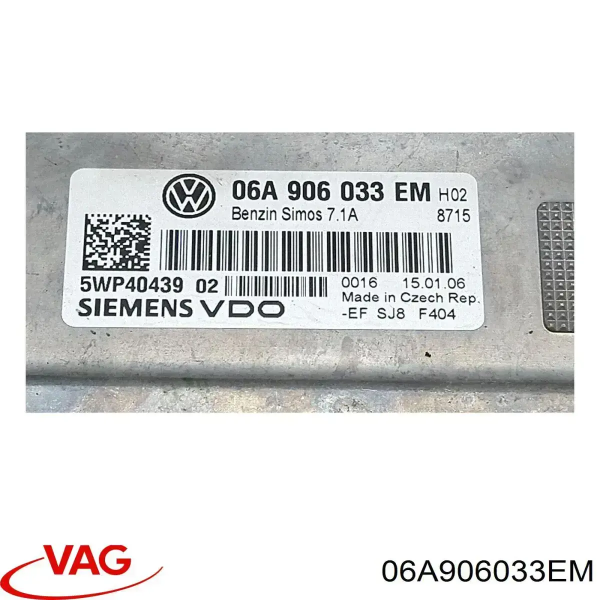 06A990990B VAG módulo de direção (centralina eletrônica de motor)