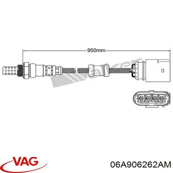 Лямбдазонд, датчик кислорода после катализатора VAG 06A906262AM цена, от 32.92 USD