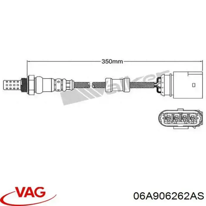 Купить 06A906262AS VAG Датчик кислорода до катализатора
