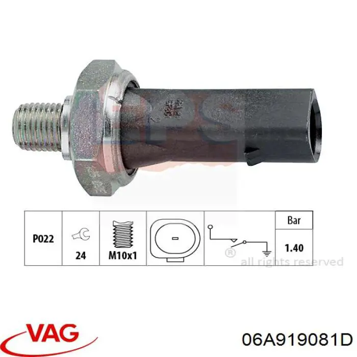 06A919081D VAG Датчик указателя давления масла