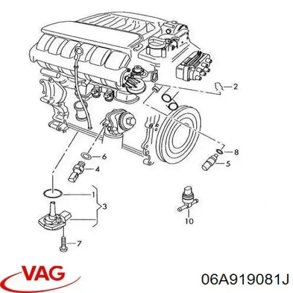 Датчик давления масла 06A919081J VAG