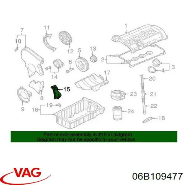 Reguladora de tensão da correia do mecanismo de distribuição de gás 06B109477 VAG
