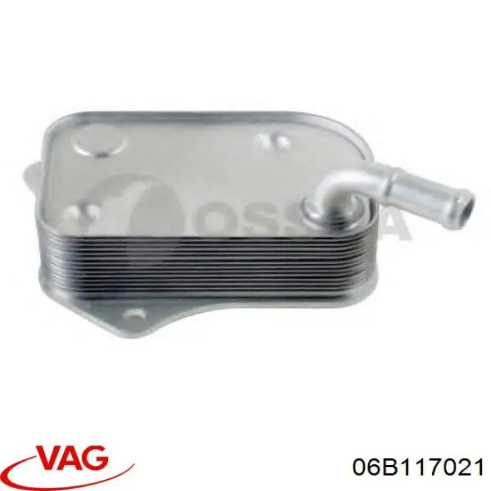 06B117021 VAG радиатор масляный (холодильник, под фильтром)