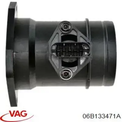 06B133471A VAG sensor de fluxo (consumo de ar, medidor de consumo M.A.F. - (Mass Airflow))