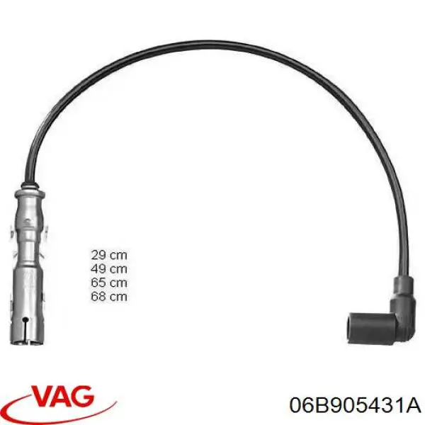 06B905431A VAG fio de alta voltagem, cilindro no. 1