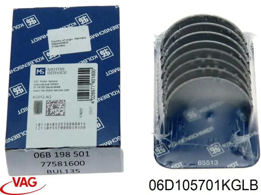 Комплект подшипников скольжения на Skoda SuperB I 3U4