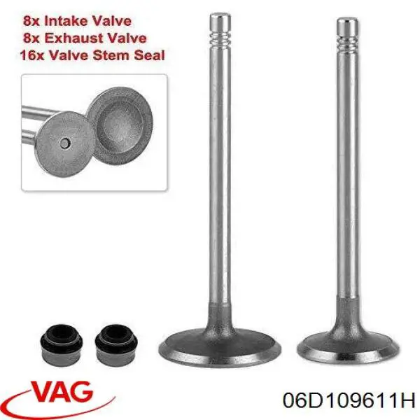 Клапан выпускной VAG 06D109611H