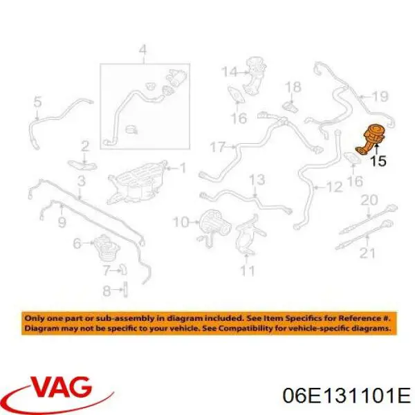 Клапан подачи вторичного воздуха VAG 06E131101E