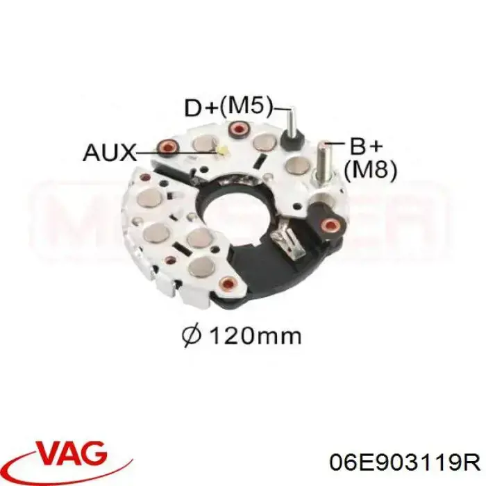 Инерционный шкив VAG 06E903119R цена, от 24.53 USD