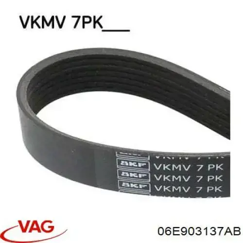 Correia dos conjuntos de transmissão 06E903137AB VAG