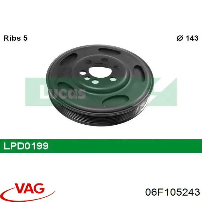 Болт шкива коленвала VAG 06F105243 цена, от 45.56 USD