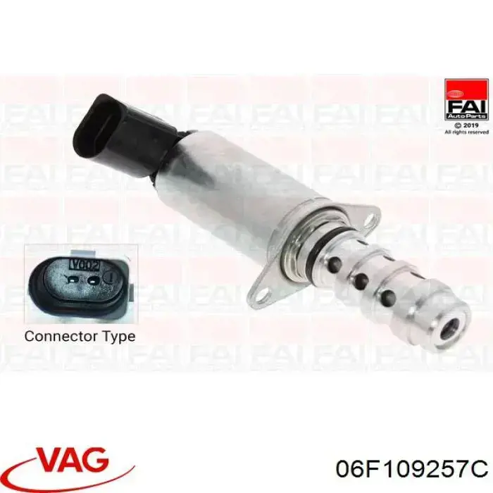 Электромагнитный клапан фазорегулятора VAG 06F109257C цена, от 149.11 USD