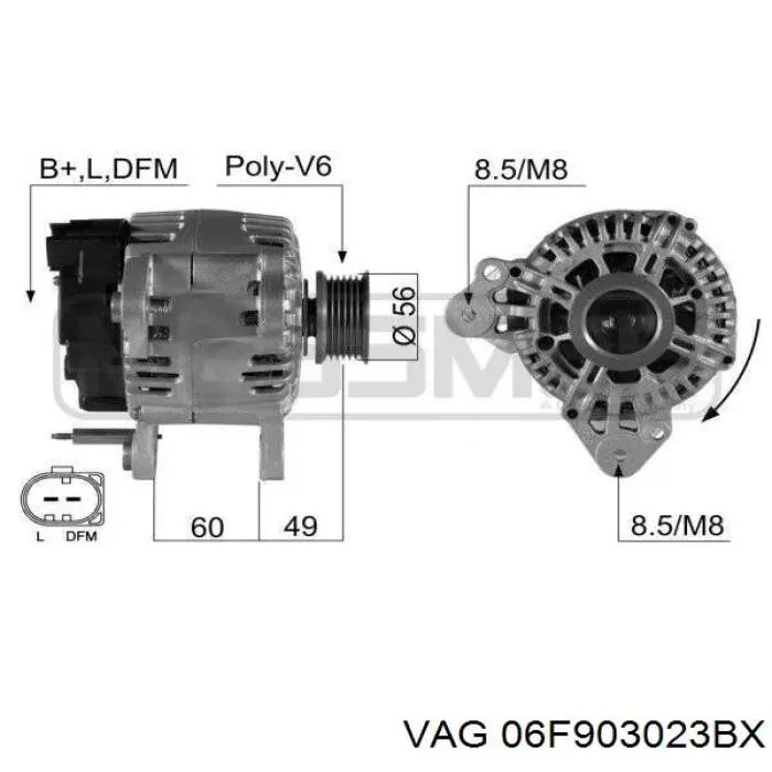 06F903023BX VAG Генератор автомобильный