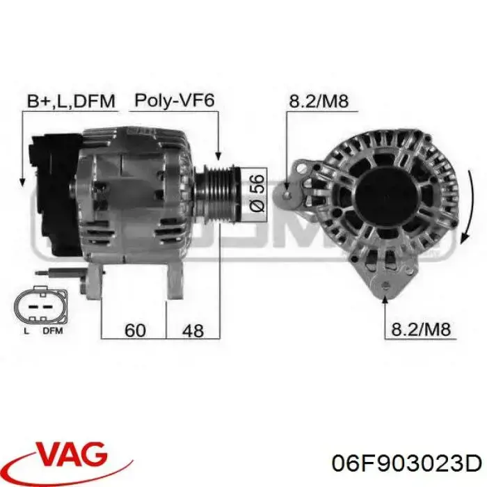 06F903023D VAG Генератор автомобильный