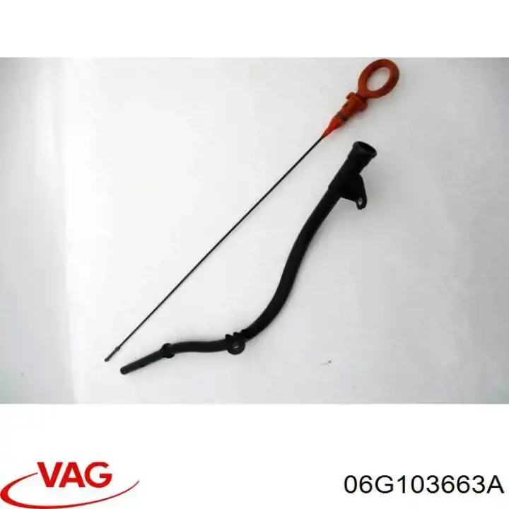 Направляющая щупа-индикатора уровня масла в двигателе VAG 06G103663A цена, от 23.48 USD