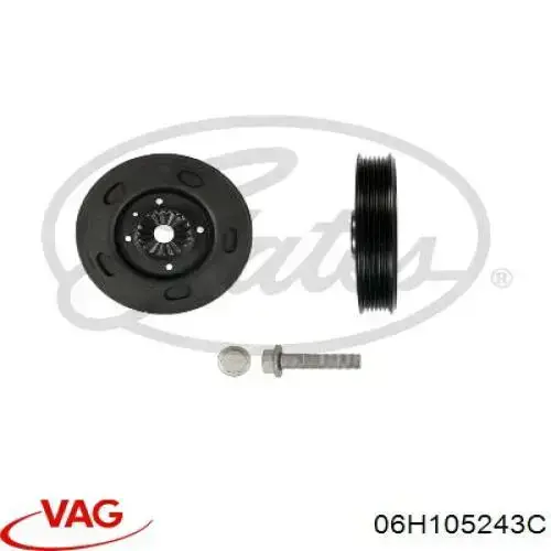 Шкив коленвала (демпфер) VAG 06H105243C цена, от 55.65 USD