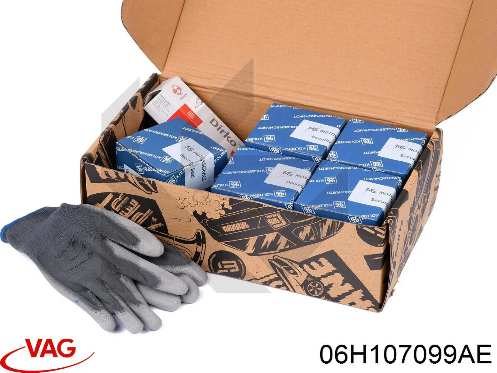 06H107099AE VAG pistão (kit para um motor, STD)