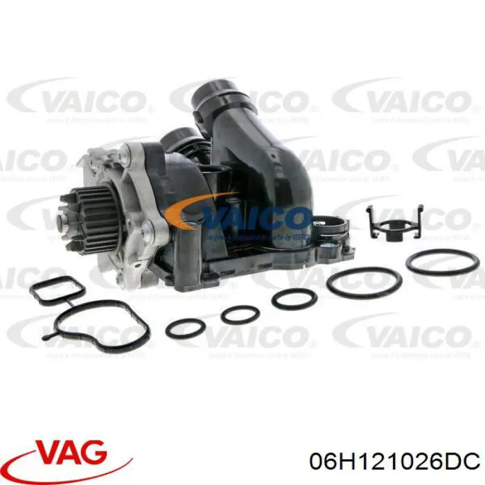 Купить 06H121026DC VAG Помпа водяная (насос) охлаждения, в сборе с корпусом