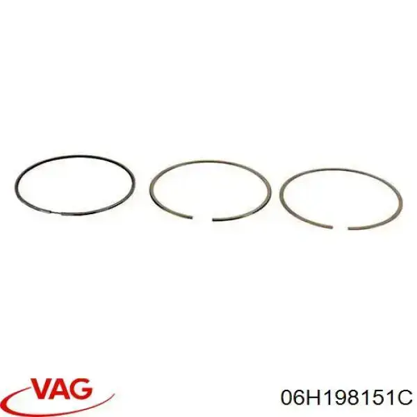 Кольца поршневые на 1 цилиндр, STD. VAG 06H198151C