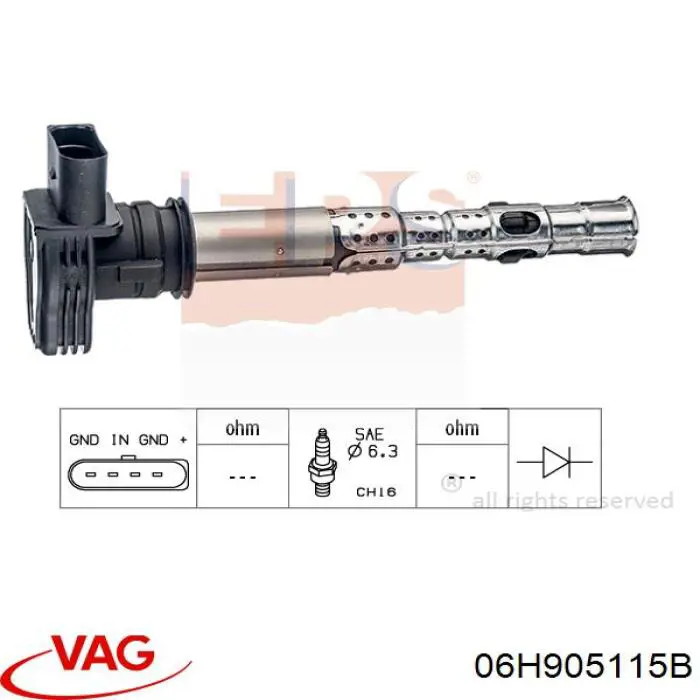 Модуль зажигания VAG 06H905115B цена, от 12.67 USD