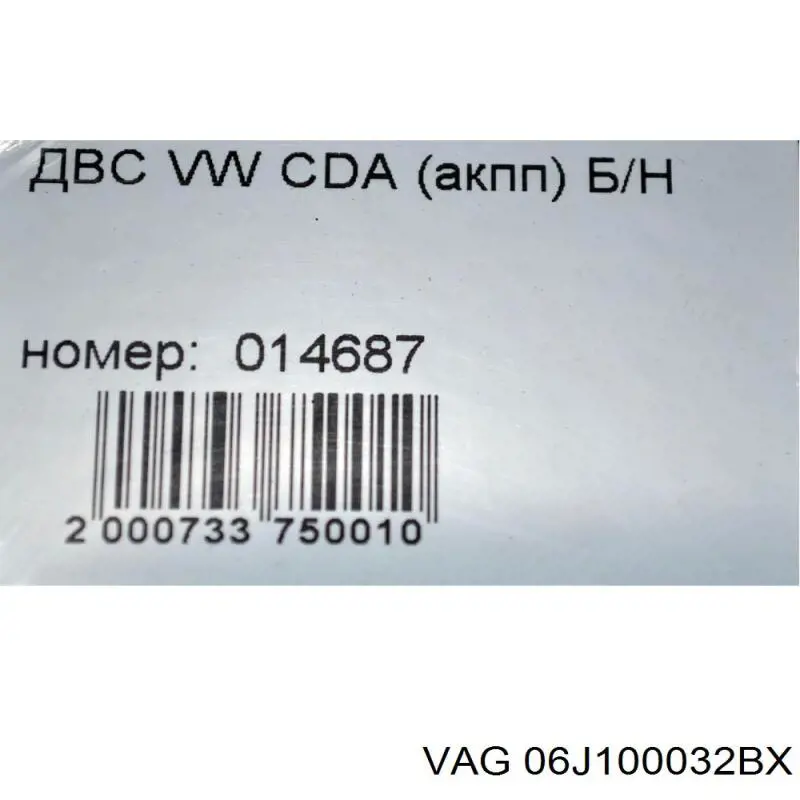 06J100038HX VAG Motor montado