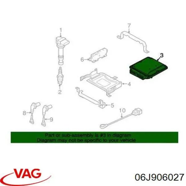 06J906027 VAG módulo de direção (centralina eletrônica de motor)
