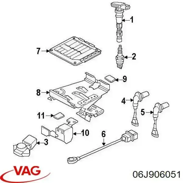 Купить 06J906051 VAG Датчик давления топлива