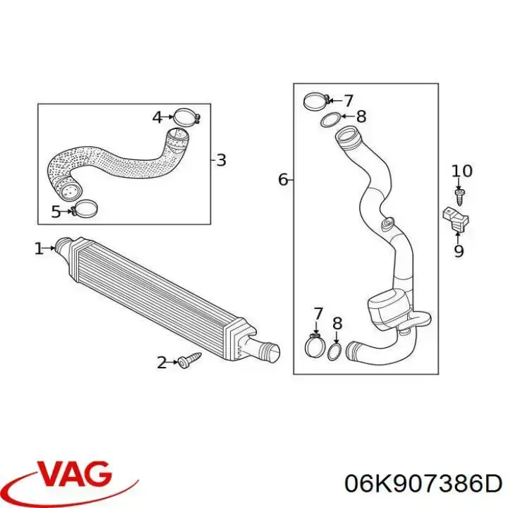 06K907386D VAG sensor de posição das comportas de tubo coletor de admissão