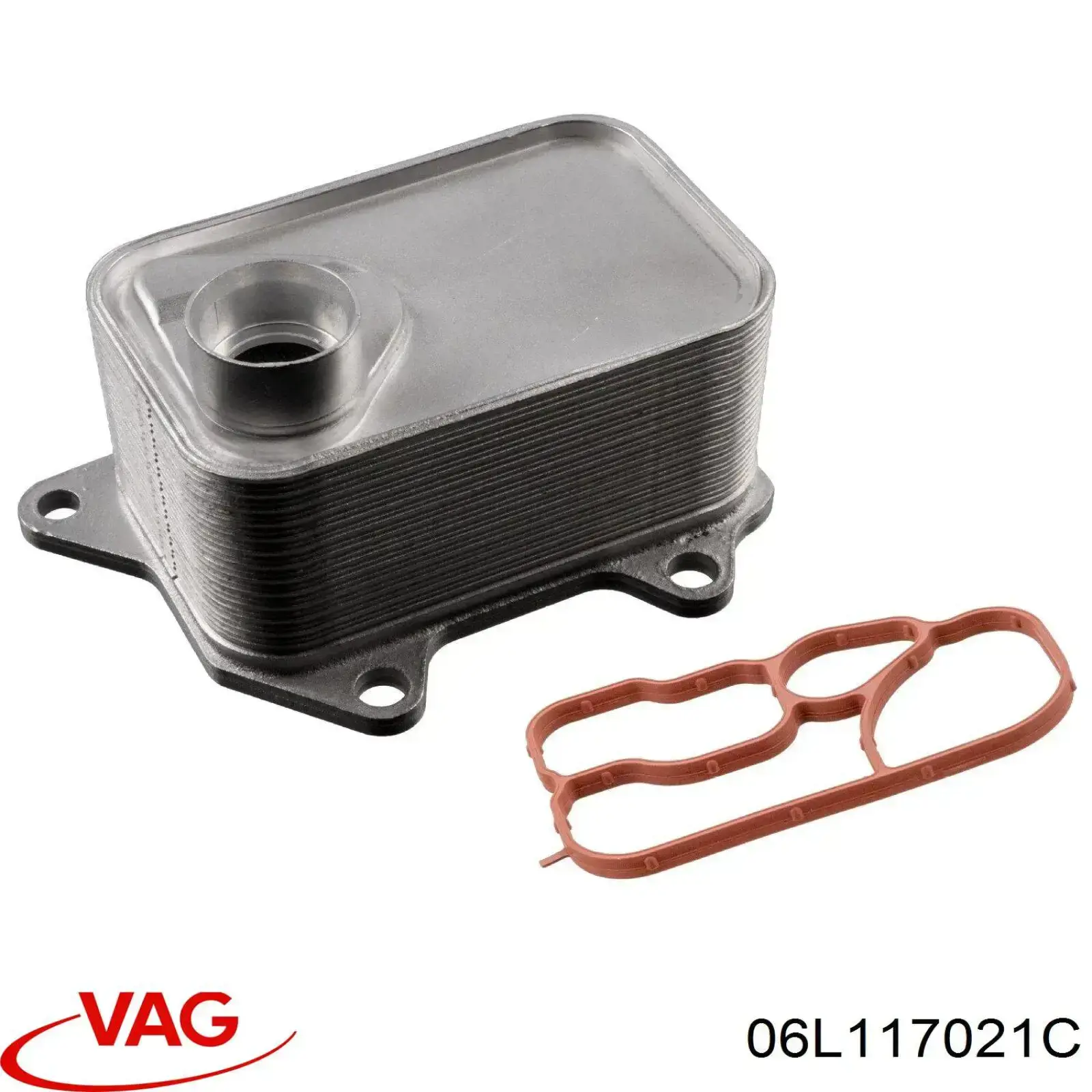 06L117021C VAG радиатор масляный (холодильник, под фильтром)