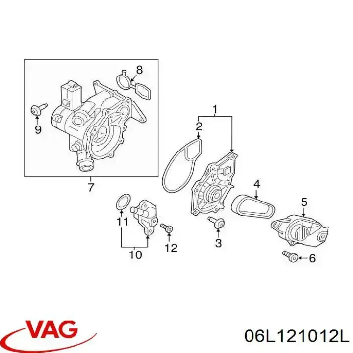 Помпа 06L121012L VAG
