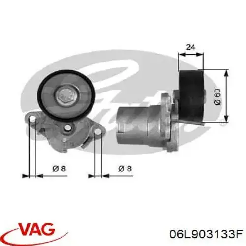 Натяжной ролик Febi 172054 цена, от 35.20 USD