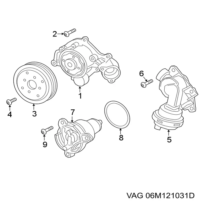 Polia da bomba de água Audi A6 C8 4A2