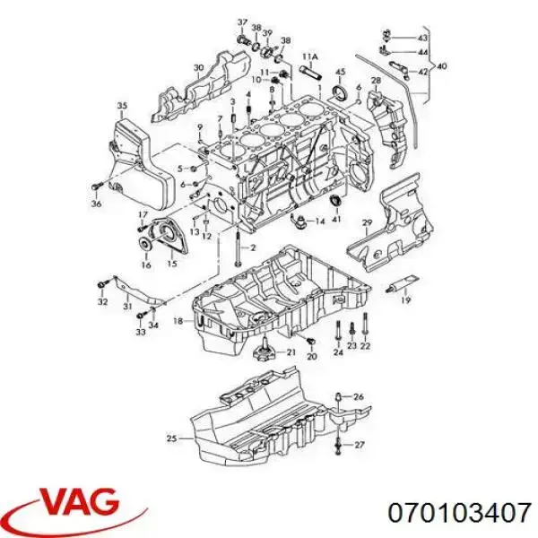 Заглушка распредвала 070103407 VAG