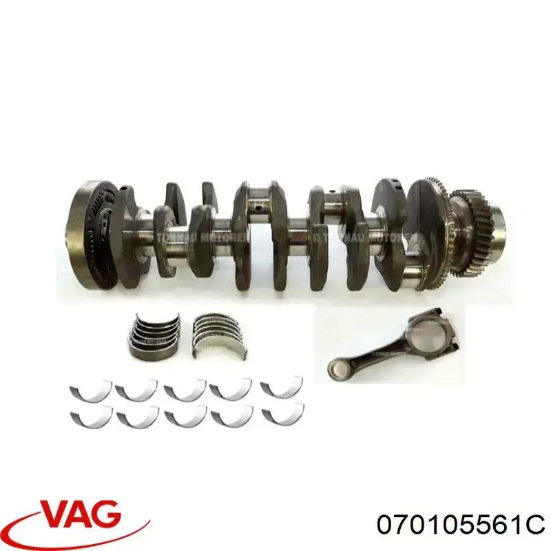 Купить 070105561C VAG Вкладыши коленвала, коренные, комплект, стандарт (STD)
