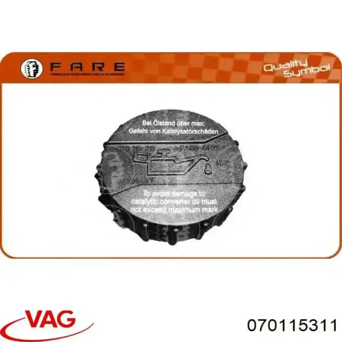 Крышка маслозаливной горловины VAG 070115311 цена, от 6.25 USD
